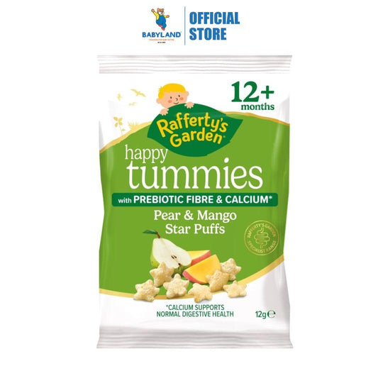 Rafferty's Garden Happy Tummies Pear & Mango Star Puffs 12g (12m+)