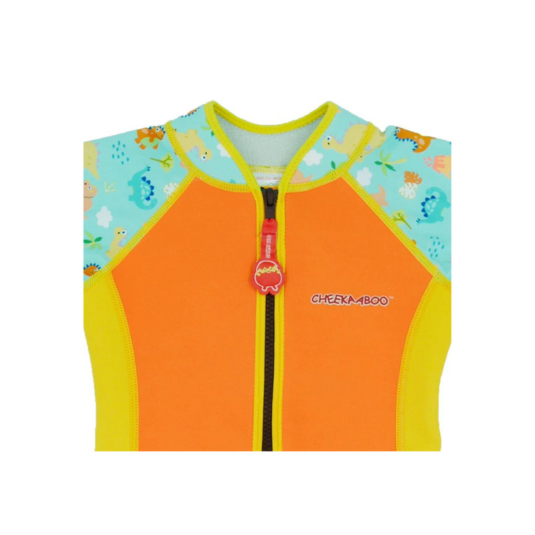 Cheekaaboo Wobbie Toddler Thermal Swimsuit UPF50+ - Orange Dino