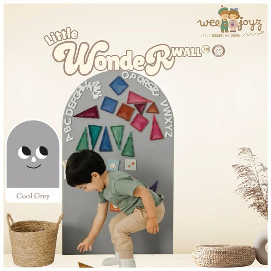 Weejoyz Arch Mag Little Wonder Wall - Matte Cool Grey | 90cm (Height) x 60 cm (Width)