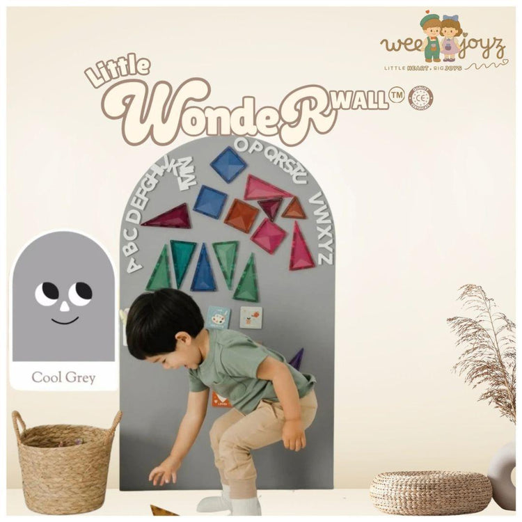 Weejoyz Arch Mag Little Wonder Wall - Matte Cool Grey | 90cm (Height) x 60 cm (Width)