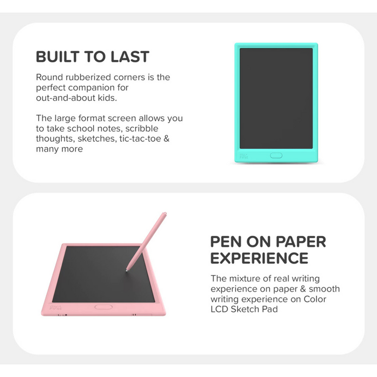 myFirst Sketch Pro NEO Color LCD Sketch Pad Digital Writing Tablet/Drawing/Sketch Pad (10") [Free Leather Case]