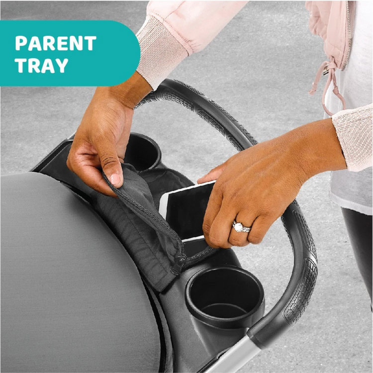 Chicco Mini Bravo Plus Travel System - Slate | From 6 months up to 22.7kg, approximately 4 years old