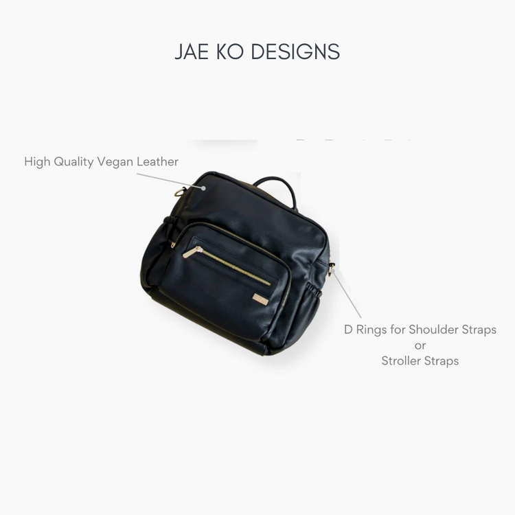 Jae Ko Original Diaper Bag - Pebble (Black)