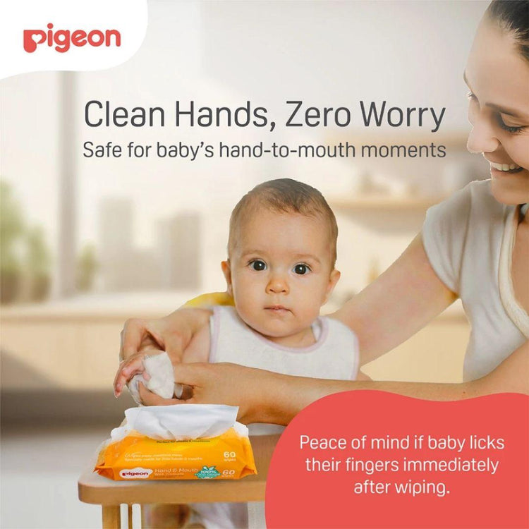 Pigeon Hand & Mouth Wet Tissues (60's x 2)