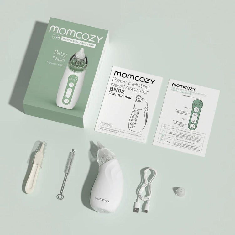 Momcozy BN02 Baby Nasal Aspirator Strong Suction Rechargeable With Light And Music
