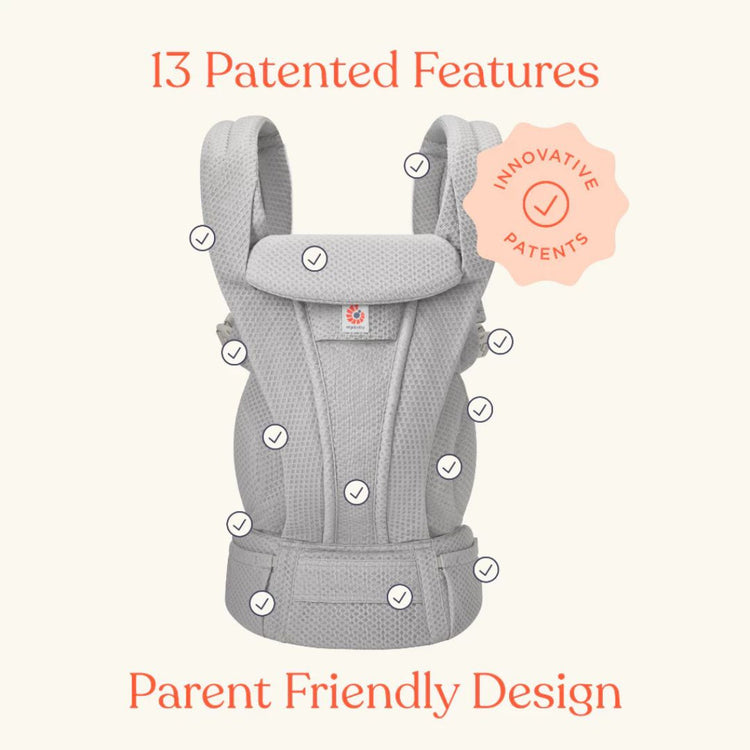 Ergobaby Omni Deluxe Mesh Baby Carrier - Newborn Ready Breathable #1 Air Flow Comfort Durable Cozy Materials Ergonomic