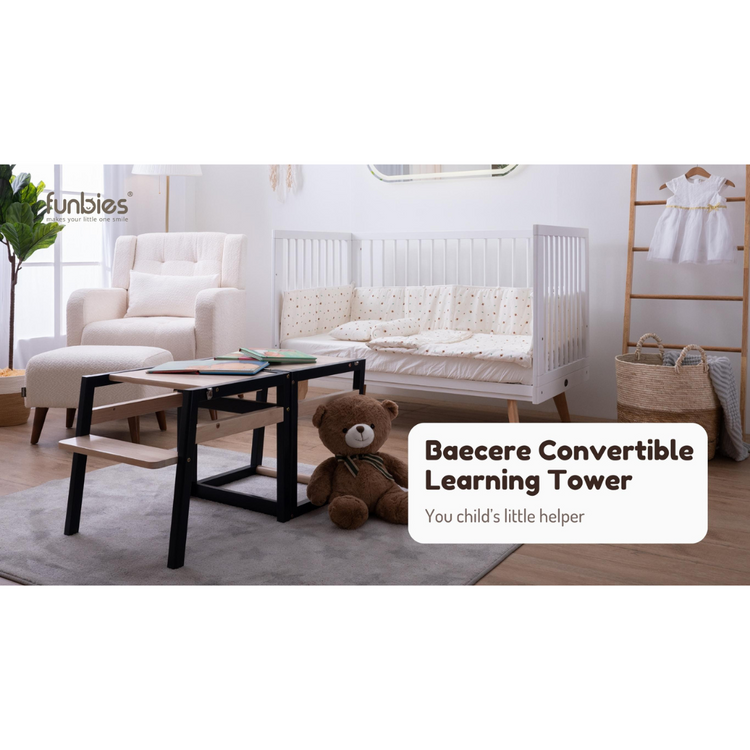 Funbies Baecere Convertible Learning Tower - PantoneBlue+Whitewash