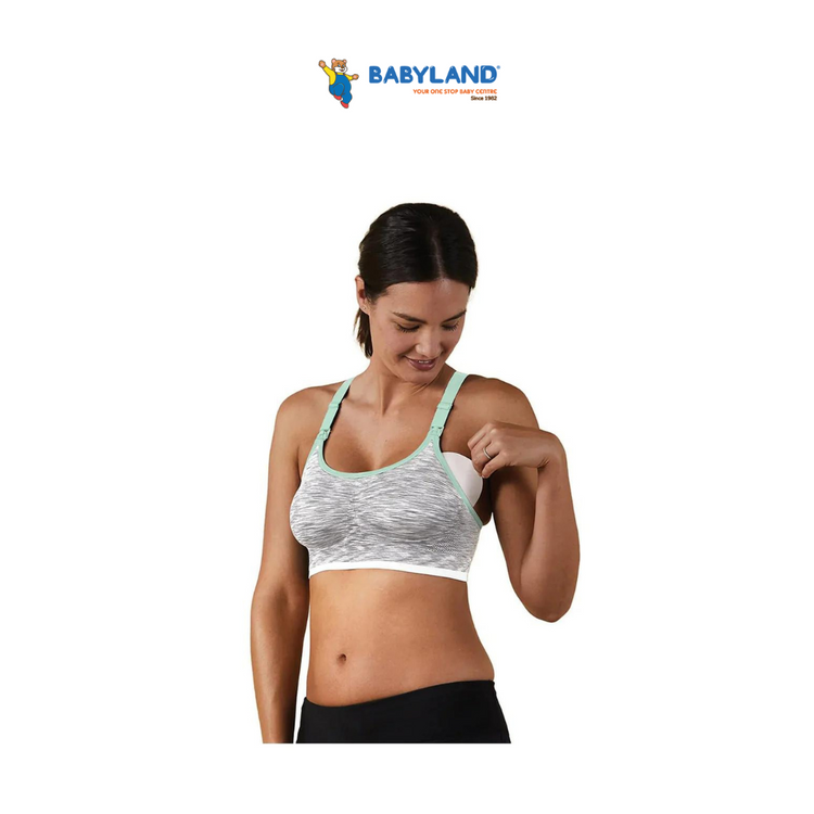 Bravado Body Silk Seamless Rhythm Nursing Bra - White Grey Spacedye