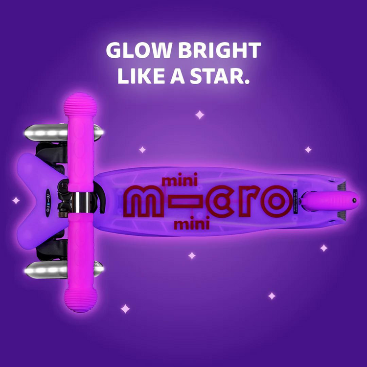 Micro Mini Deluxe Glow LED Plus Frosty Pink (2-5yrs)