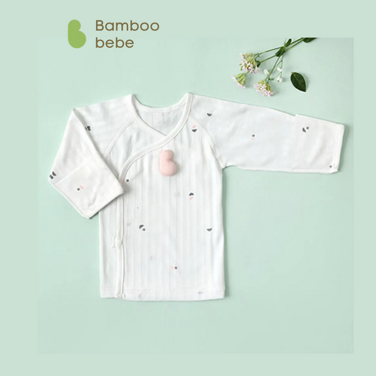 Bebe Bamboo BambooMesh HugBee Baby Sidesnap Shirt White