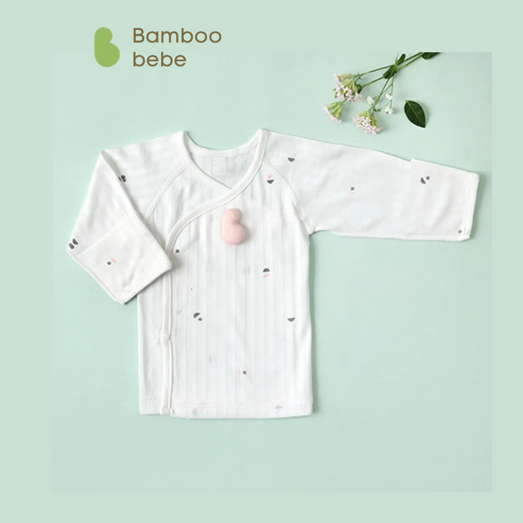 Bebe Bamboo BambooMesh HugBee Baby Sidesnap Shirt White