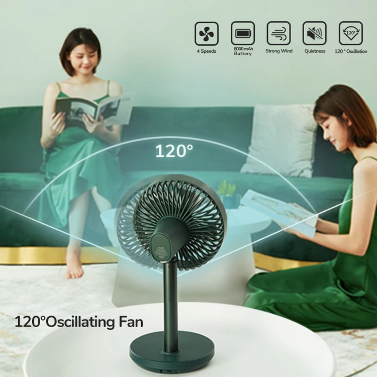 JisuLife Oscillating Desk Upgraded Version Expandable Fan FA13P (8000mAh)