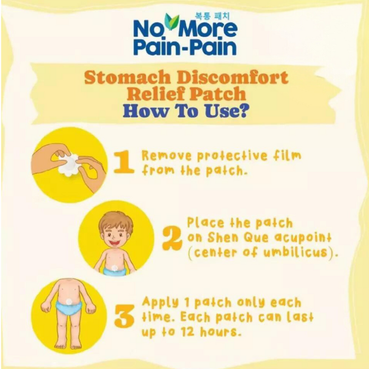 No More Pain-Pain Stomach Relief Patch 6's (for Baby and Adults)