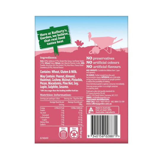 Rafferty's Garden Strawberry & Chia Pressed Bar 90g