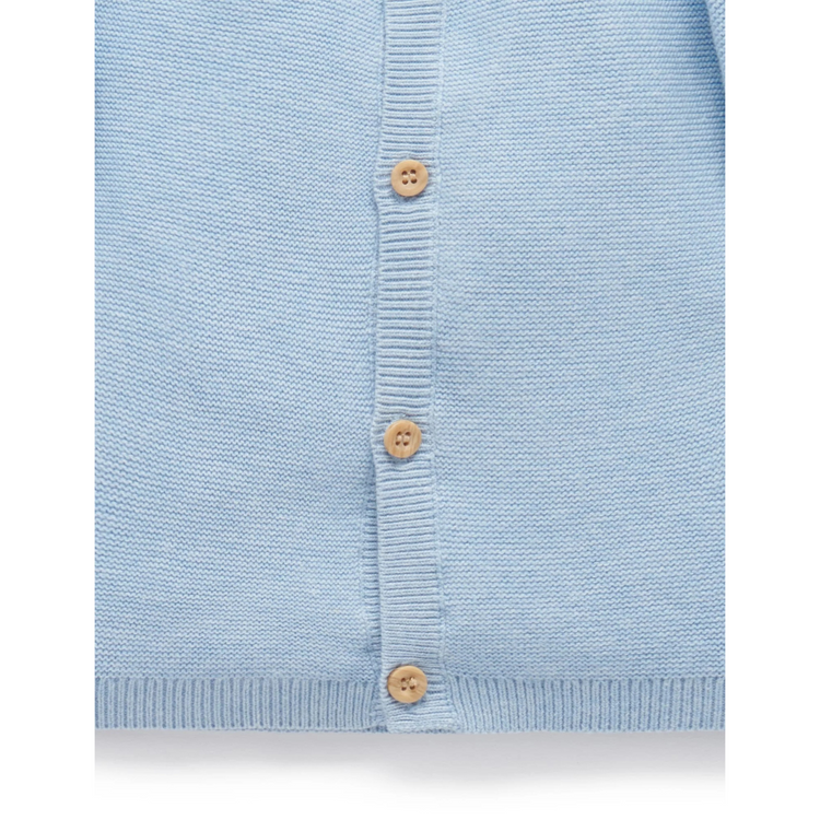 Purebaby Organic Textured Cardigan - Blue Melange