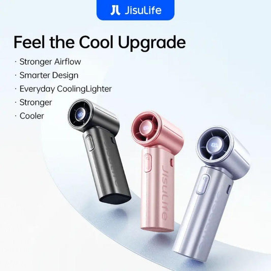 JisuLife Handheld Fan Life 9S (5000mAh) 22H Long Battery 10 m/s Airflow Slim Fan