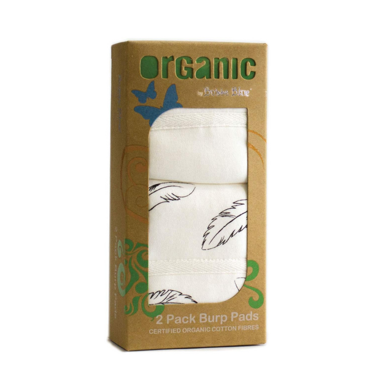 Bubba Blue Feather Organic Burp Pads (2Pcs)