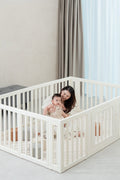 GingerBubs Playpen Pearl White (2.06 m x 1.47 m)