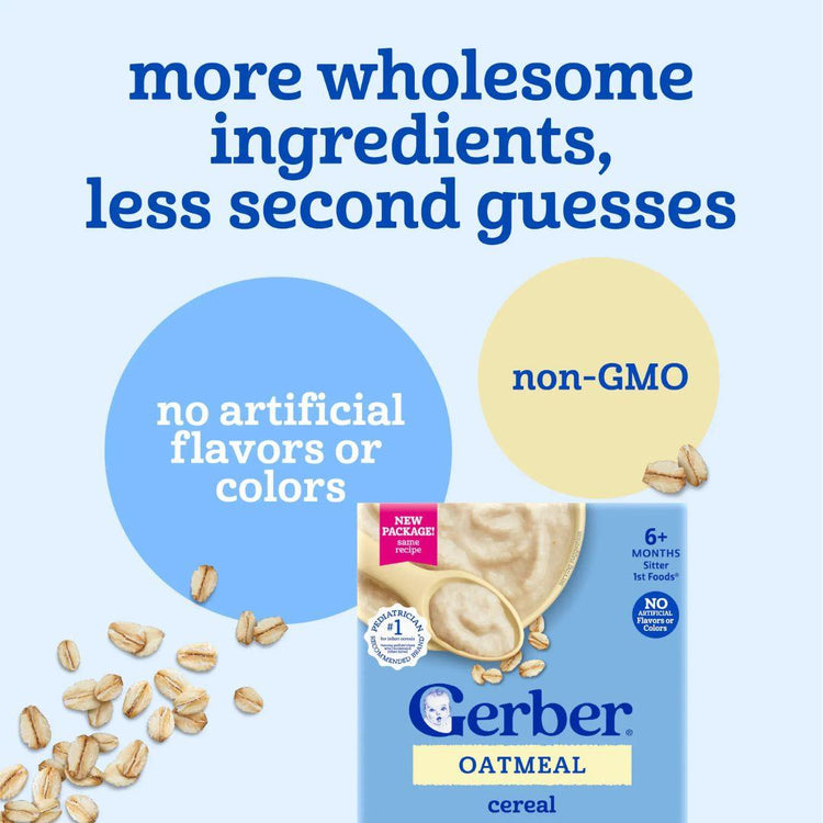 Gerber 1st Foods Single Grain Oatmeal Cereal 227g (6+ months)