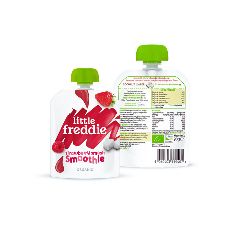 Little Freddie Smoothie - Strawberry Multipack(90g) - 6m+