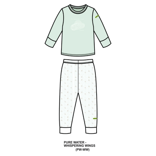 Hamako Tencel Kids Long Set Whispering Wings