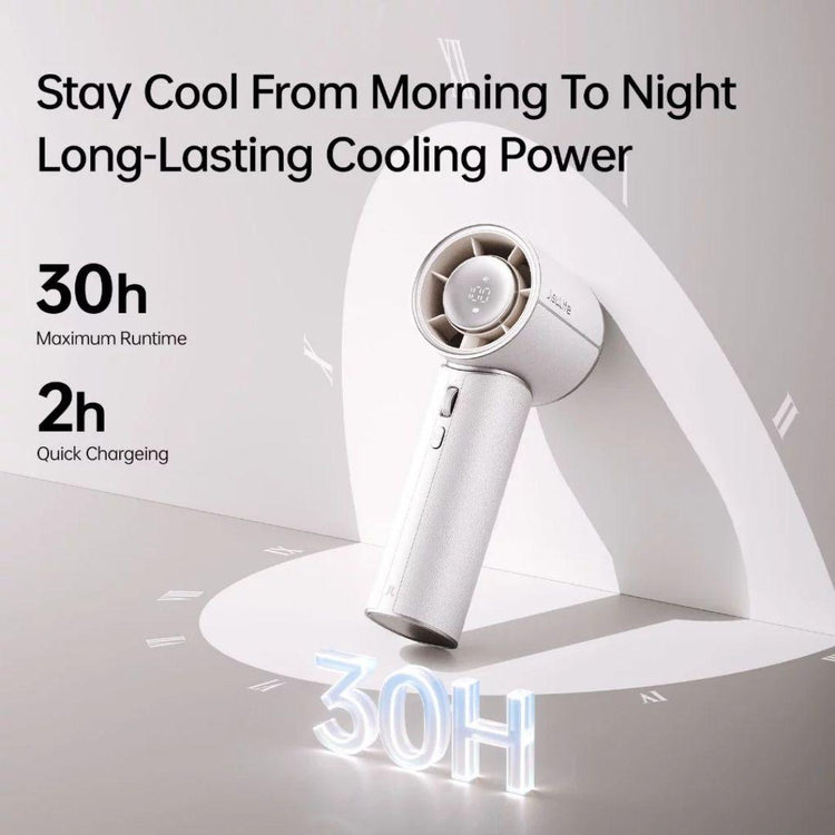 JisuLife Handheld Fan Pro1 Mini Ultra-Portable Fan 4250mAh | 30H Cooling Time Mini Portable Design PU Leather Finish Rechargeable Cooling Fan