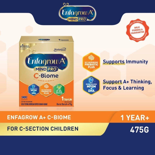 Enfagrow A+ Mind Pro C-Biome (1Y+) Original Milk Formula Powder (475g) [C-Section Children]