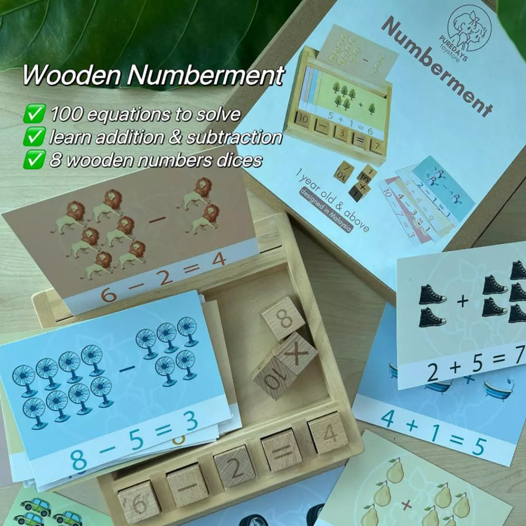 PureDays Wooden Numberment Maths Game