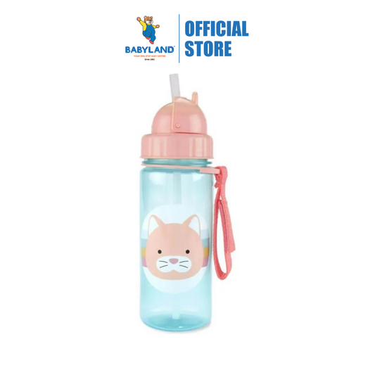 Skip Hop Zoo Straw Bottle 390ml - Cat