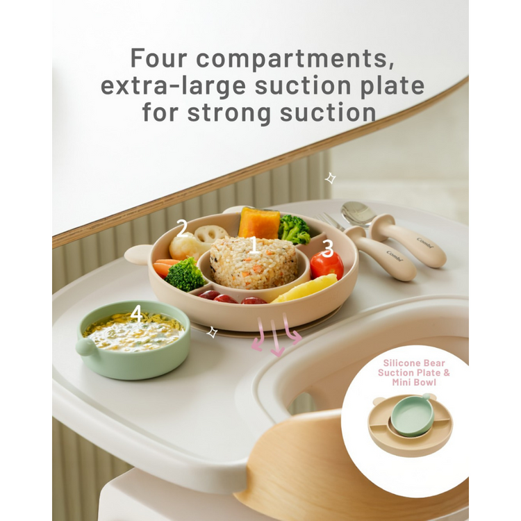 Combi Silicone Bear Suction Plate + Mini Bowl (6m+)
