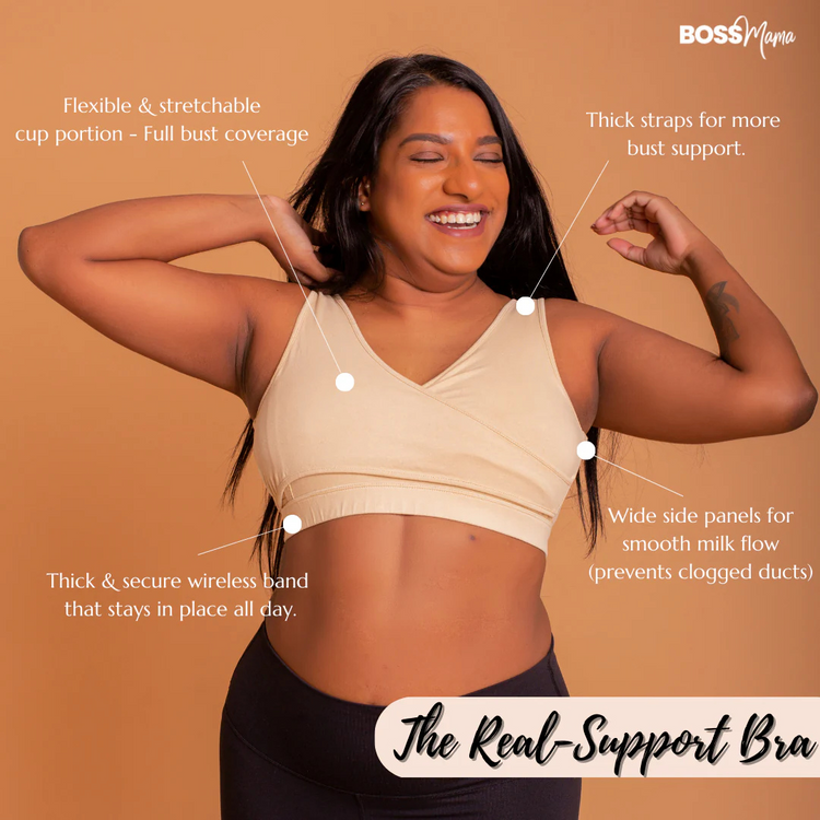 Boss Mama Real-Support Bra (Black)