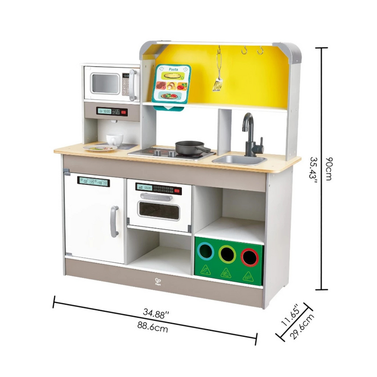 Hape 3177 Deluxe Kitchen Playset With Fan Fryer (3y+)