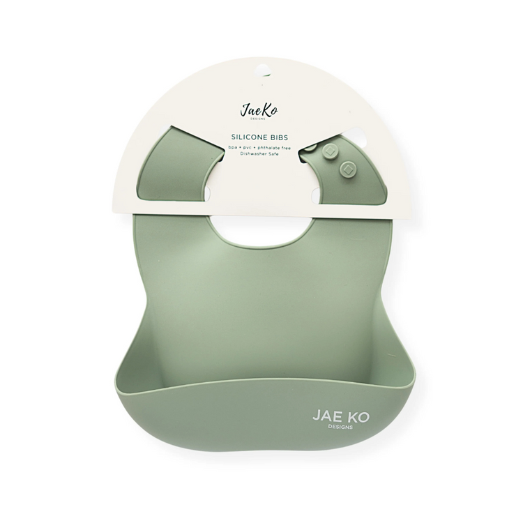 Jae Ko Silicone Bib Plain and Patterned (6-36m)