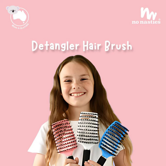 No Nasties Kids Detangler Brush, 𝗩𝗲𝗴𝗮𝗻-𝗙𝗿𝗶𝗲𝗻𝗱𝗹𝘆, Cuts Through Knots