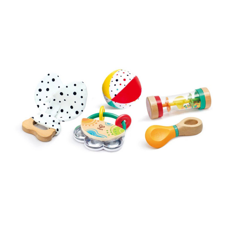 Hape 0130 5 In 1 Baby Sensory Set Suitable for Age 0-18 Months