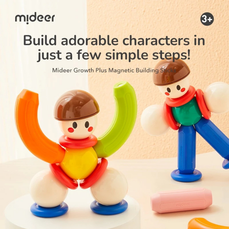 Mideer Growth Plus Magnetic Building Sticks 32pcs