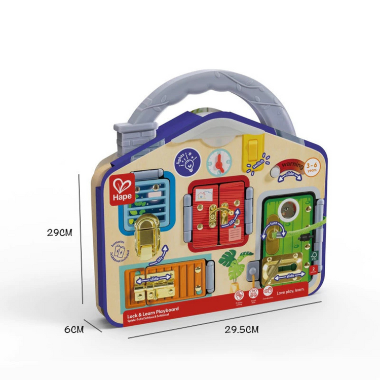 Hape 1111 Lock & Learn Playboard Suitable for Age 3+ Years