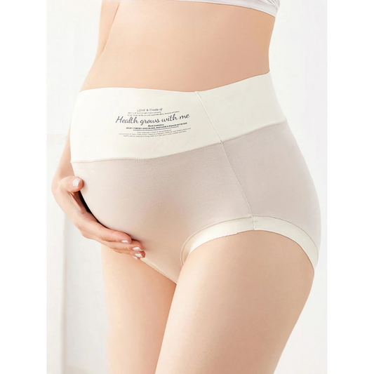 Bmama Modal Seamless High Waist Panties Set - Green/Pink