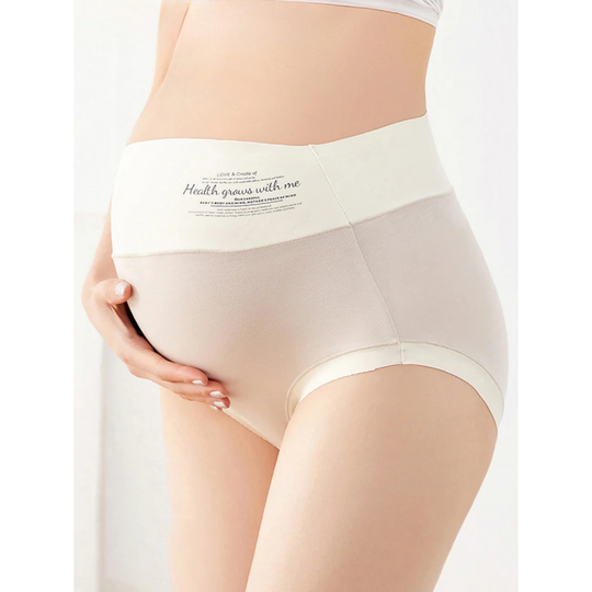 Bmama Modal Seamless High Waist Panties Set - Green/Pink