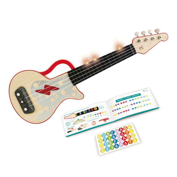 Hape Learn With Lights Ukulele -Red (3y+)