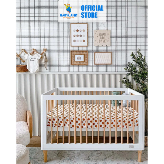 Babyhood Riya Cot - Beech & White ( Newborn to 5 years old )