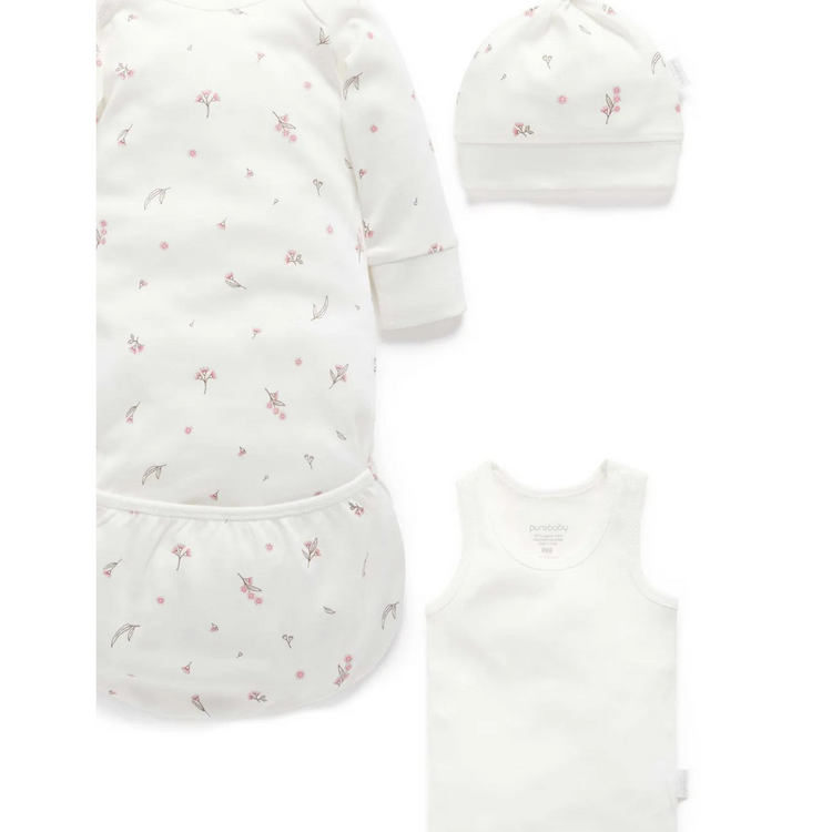 Purebaby Organic Newborn Hospital Pack - Vanilla Blossom
