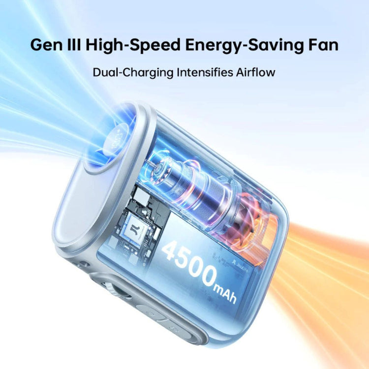 JisuLife Mini Neck Fan Life5 (4500mAh) | Battery 100 Gears Strong Wind Portable Mini Fan