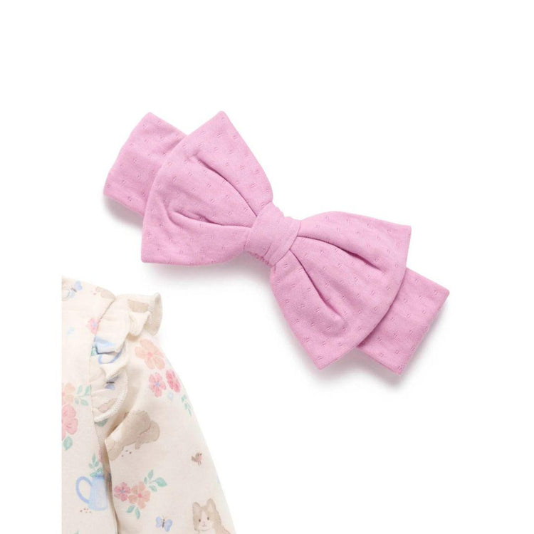 Purebaby Organic Garden Kitten Print 3 Piece Gift Set