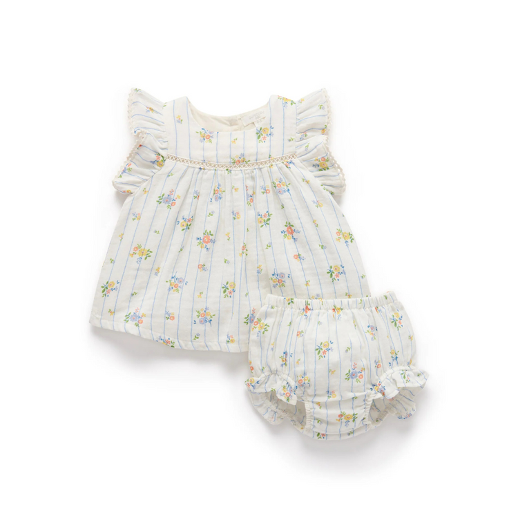 Purebaby Organic Nautical Floral Bloomer Set