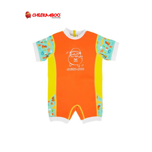 Cheekaaboo Chittybabes Baby Thermal Swimsuit UPF50+ Orange Dino