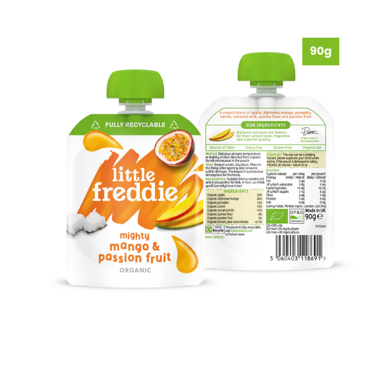 Little Freddie Organic Fruits Pouches (6m+) (90g-100g) - Puree