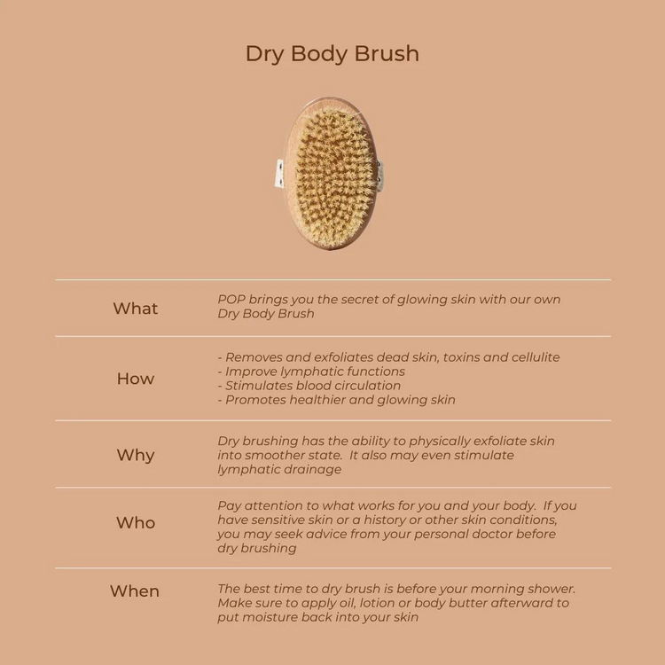 Pop Neutral Dry Body Brush (Natural Cactus)