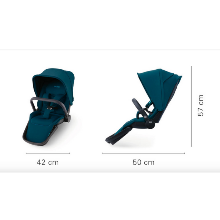 [ Display Unit ] Recaro Sadena/Celona Stroller Seat - Prime Mat Black (0-22kg)