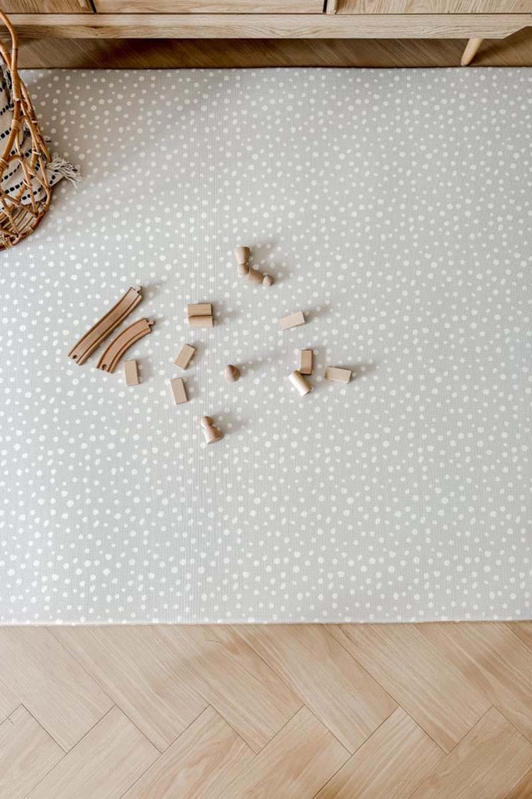 GingerBubs Speckled Play Mat Large - Dove Grey (200 cm x 140 cm x 2 cm)